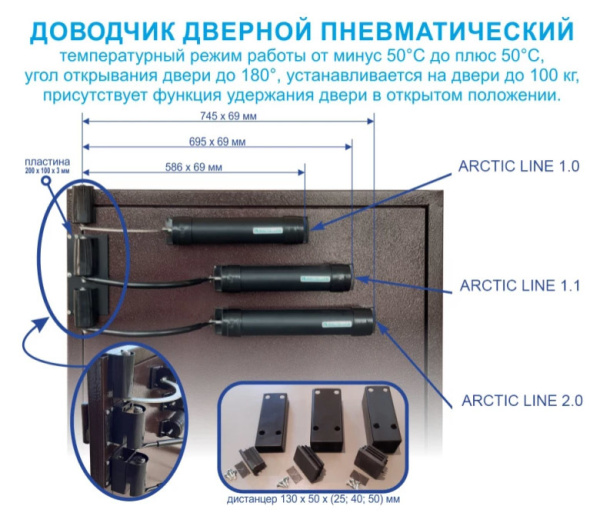 Доводчик дверной Arctic Line 1.1