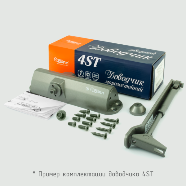 Доводчик дверной Нора-М 4ST (серебро)