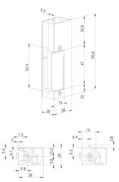 Защёлка электромеханическая 30NF12V