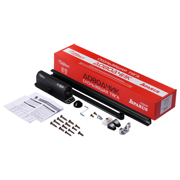 Доводчик дверной Isparus 430 Slider (чёрный)