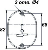 Накладка под сувальдный ключ Меттэм ЗВ8 25.040 нерж. сталь