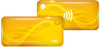 Бесконтактный брелок RFID-Брелок ISBC Em-marine+Mifare Classic 1K (жёлтый)