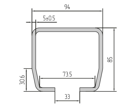Направляющая балка SG.02.001.A (7м)