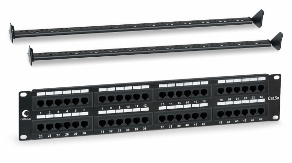 Патч-панель PL-48-Cat.5e-Dual (7001c)