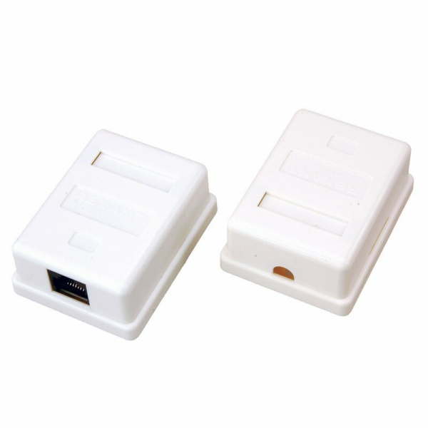 06-0104-B ∙ Розетка сетевая LAN, на стену, (1 гнездо 8Р8С (Rj-45), 5e кат) Rexant ∙ кратно 10 шт