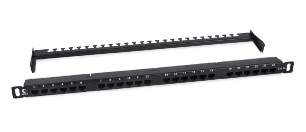 Патч-панель PLHD-24-Cat.5e-Dual-180-0,5U (9663c)