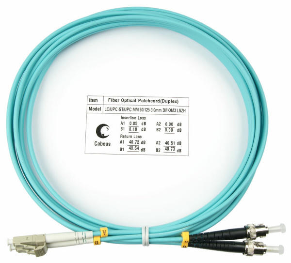 Патч-корд оптический FOP-50-LC-ST-3m (7576c)
