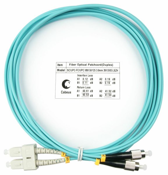 Патч-корд оптический FOP-50-SC-FC-3m (7580c)