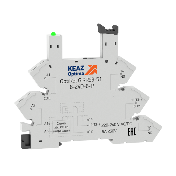 Розетка для реле КЭАЗ 281155 OptiRel G RR93-01-12-24U-6-V