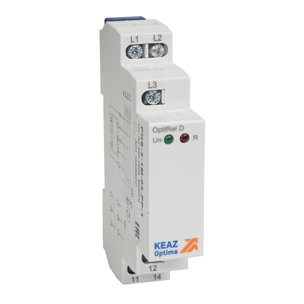 Реле контроля фаз КЭАЗ 331997 OptiRel D PHS-3-1M-03-PP-2 чередования обрыва фаз 3Ф 2СО
