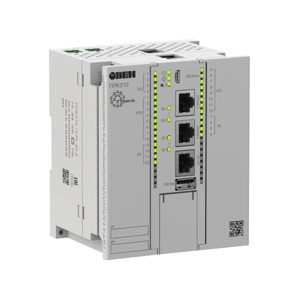Контроллер с возможностью резервирования ОВЕН ПЛК210-11-PL-BASE850