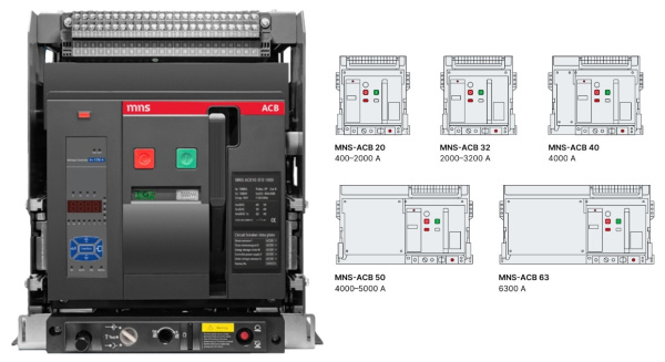 Выключатель автоматический воздушный MNS-ACB20-630-3F-M2X2F2-H-0