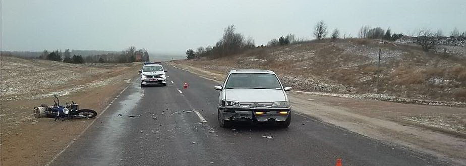 В Новогрудском районе произошло первое в этом году ДТП с участием мотоциклиста