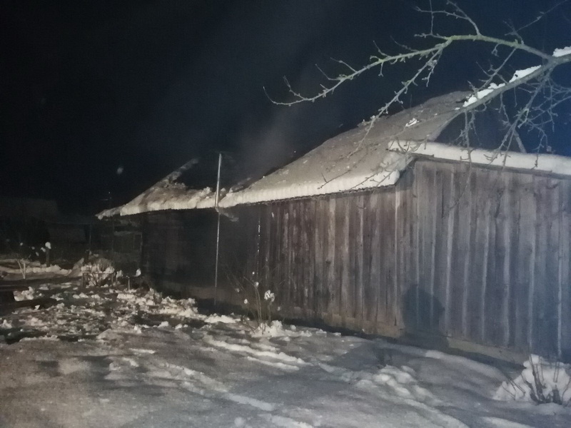 Хозпостройка горела в агрогородке Щорсы