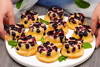 Ягодный аромат и вкус как в пекарне. Готовим нежные маффины-перевертыши с черникой и белым шоколадом